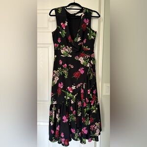 Eliza J Pink and Red Asymmetrical Sundress, 10, EUC
